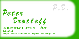 peter drotleff business card